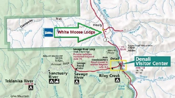 White Moose Lodge Healy Exteriör bild